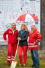 LH-Stv.in Christine Haberlander mit einer Mitarbeiterin und einem Mitarbeiter des Roten Kreuz Grein.