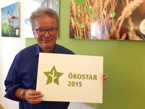 LR Rudi Anschober präsentiert das Logo für die Ökostars