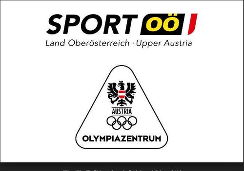 Logo Sportland Oberösterreich, Aufschrift Sport OÖ - Land Oberösterreich, Upper Austria, Logo Olympiazentrum Austria