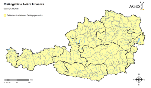 Risikogebiete Aviäre Influenza