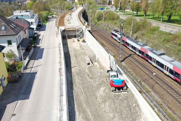 Baufeld B143 Westbahnbrücke Vöcklabruck