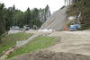 Blick auf Steilböschung mit vernageltem Hochleistungsgitter