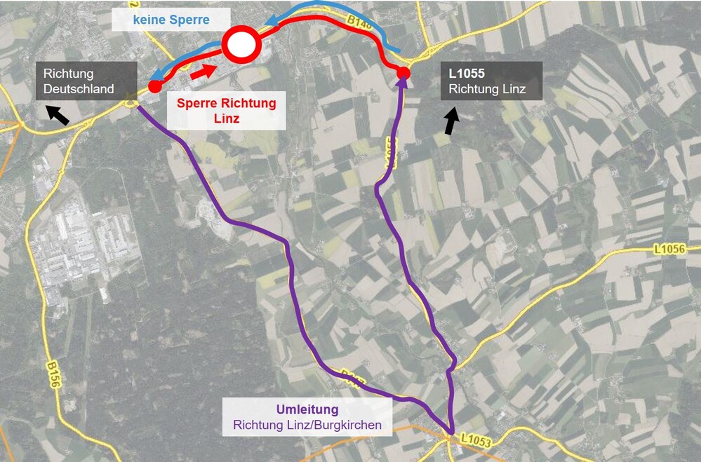 B147 und B148 Umleitungsroute Teil 2