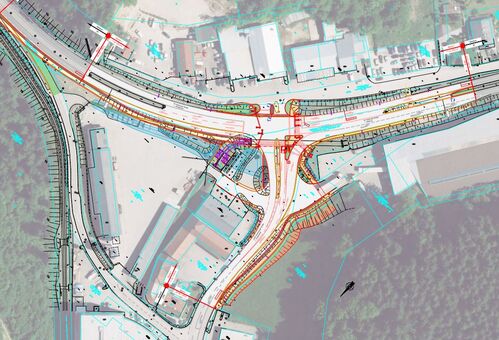 B1/L509 VLSA Bum-Kreuzung, Übersichtslageplan