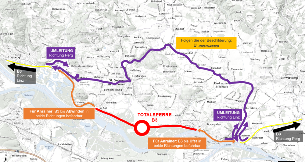 Verkehrsführung Totalsperre