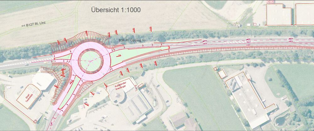 B127 Rohrbacher Straße, Kreis Shell Rohrbach, Orthofoto 