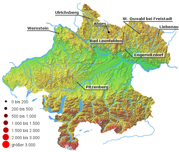 Cäsium-137 in Fichtennadeln, 2. Nadeljahrgang, im Jahr 1983