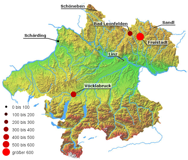 Cäsium-137 im Boden im Jahr 1993