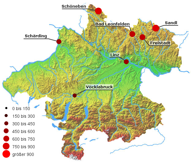 Kalium-40 im Boden im Jahr 2001