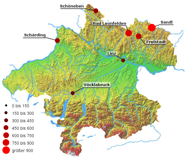 Kalium-40 im Boden im Jahr 2005