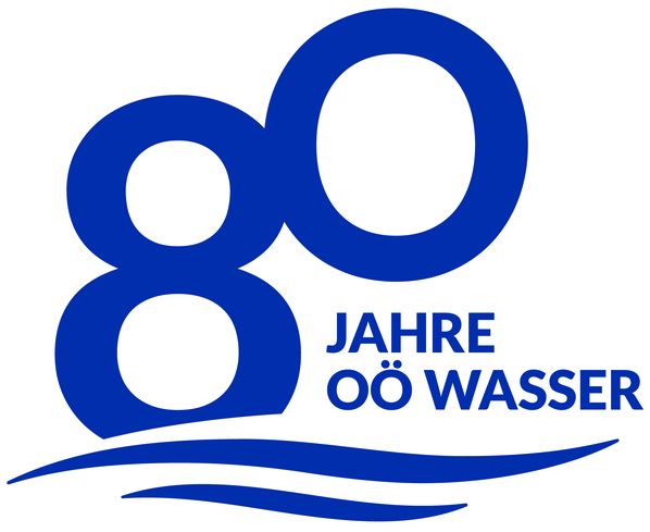 Logo 80 Jahre OÖ WASSER