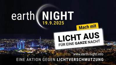 Web-Banner der Earth Night 2025 - Eine Aktion gegen Lichtverschmutzung