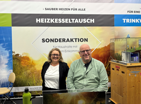 Stand der Direktion Umwelt & Wasserwirtschaft bei der Energiesparmesse 2026