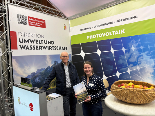 Stand der Direktion Umwelt & Wasserwirtschaft bei der Energiesparmesse 2026