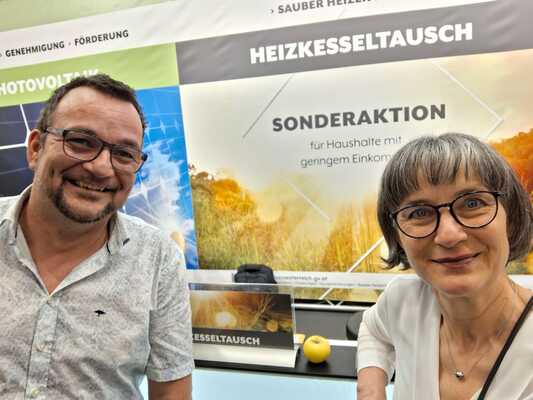 Stand der Direktion Umwelt & Wasserwirtschaft bei der Energiesparmesse 2026