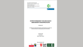 Titelblatt der Studie zur Kompostierbarkeit von biologisch abbaubaren Vorsammelhilfen