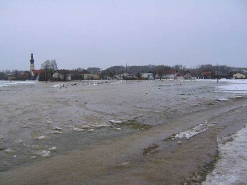 Mettmach bei Hochwasser