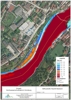 Überflutungsflächen HQ100 vor Umsetzung des HWS Grünburg