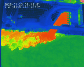 Infrarotbild Wärmeeintrag