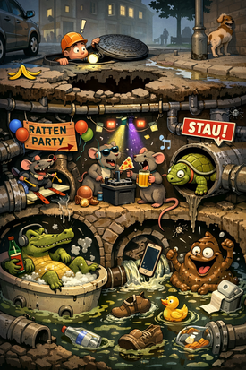 lustige Kanalbewohner