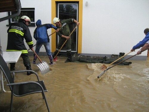 Überflutung durch Hangwasser