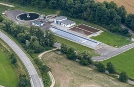 Kläranlage mit Solartrocknung