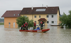 Hochwasser 2013 in Walding (Quelle: Pressestelle BFK Urfahr-Umgebung)