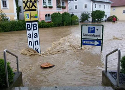 Hochwasser 2016 in Weng (Quelle: Gewässerbezirk Braunau)