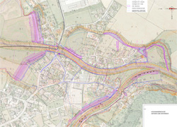 Lageplan Hochwasserschutz Ort (Quelle: IB Wölfle ZT GmbH)