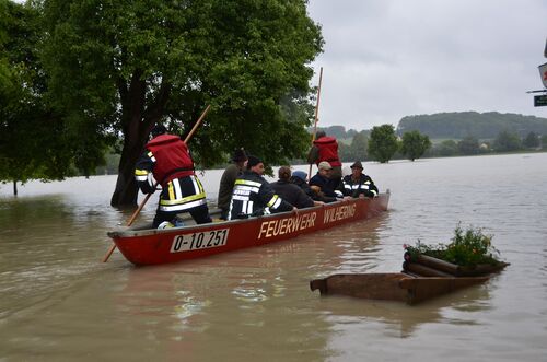 Rettungsaktion beim Hochwasser 2013