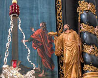 Statue, am Altar der Stiftskirche in Garsten