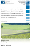 Überlegungen zur Wirksamkeit der ÖPUL 2014 Maßnahme Vorbeugender Oberflächengewässerschutz auf Ackerflächen zur Verringerung von Phosphoremissionen im Kontext von Einzugsgebieten