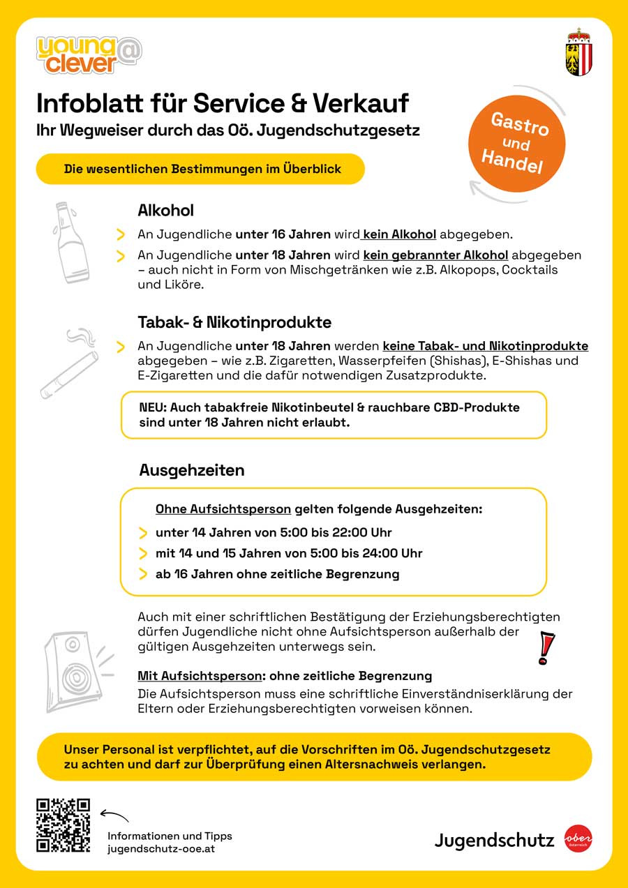  Jugendschutz OÖ - Infoblatt für Service & Verkauf