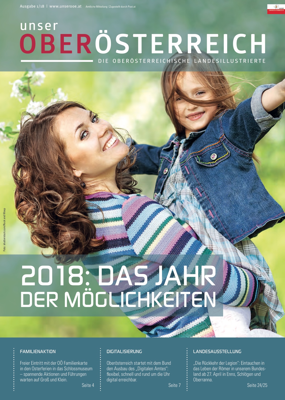 Deckblatt der aktuellen Ausgabe von Unser Oberösterreich Deckblatt der aktuellen Ausgabe von Unser Oberösterreich