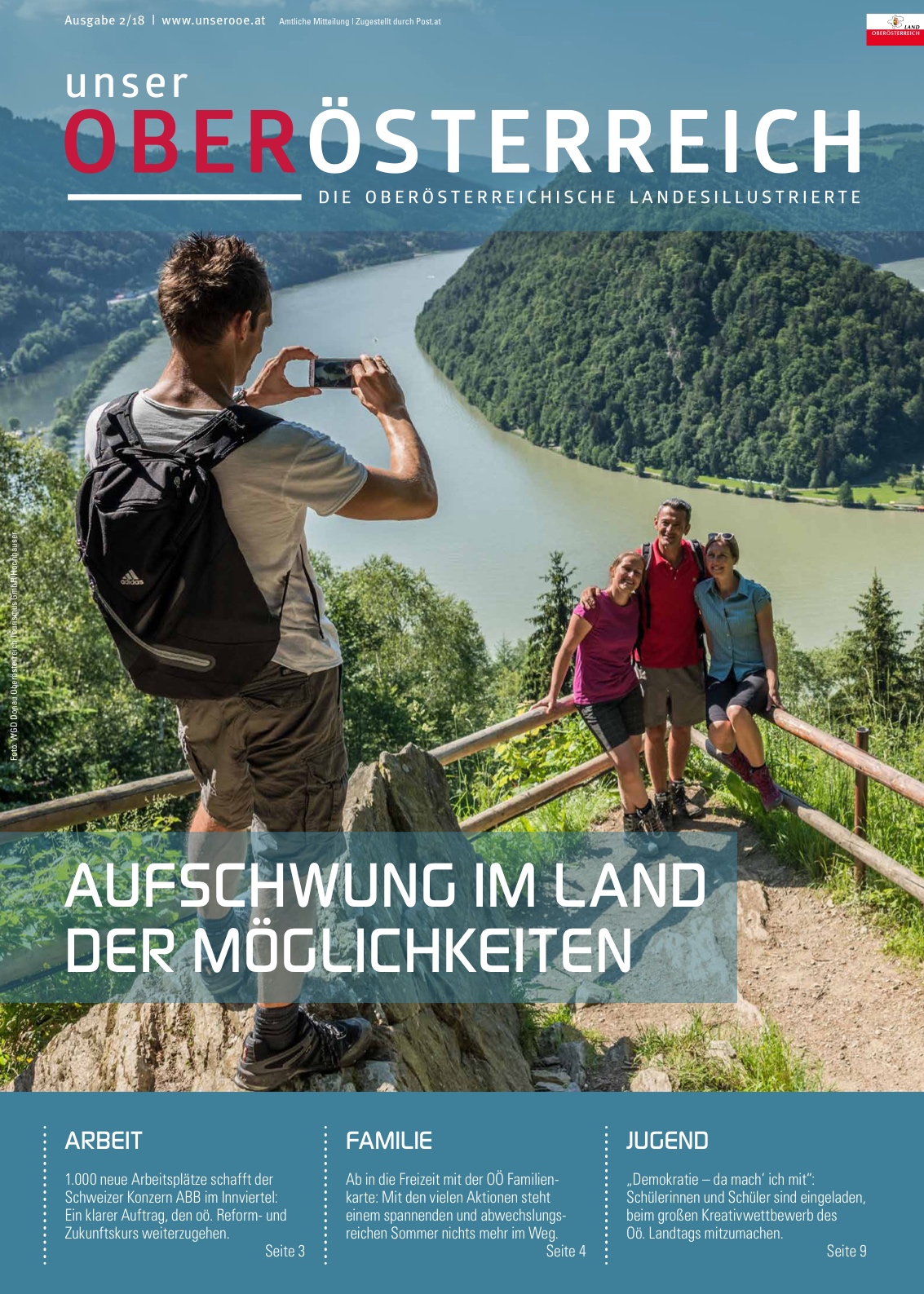 Deckblatt der aktuellen Ausgabe von Unser Oberösterreich Deckblatt der aktuellen Ausgabe von Unser Oberösterreich