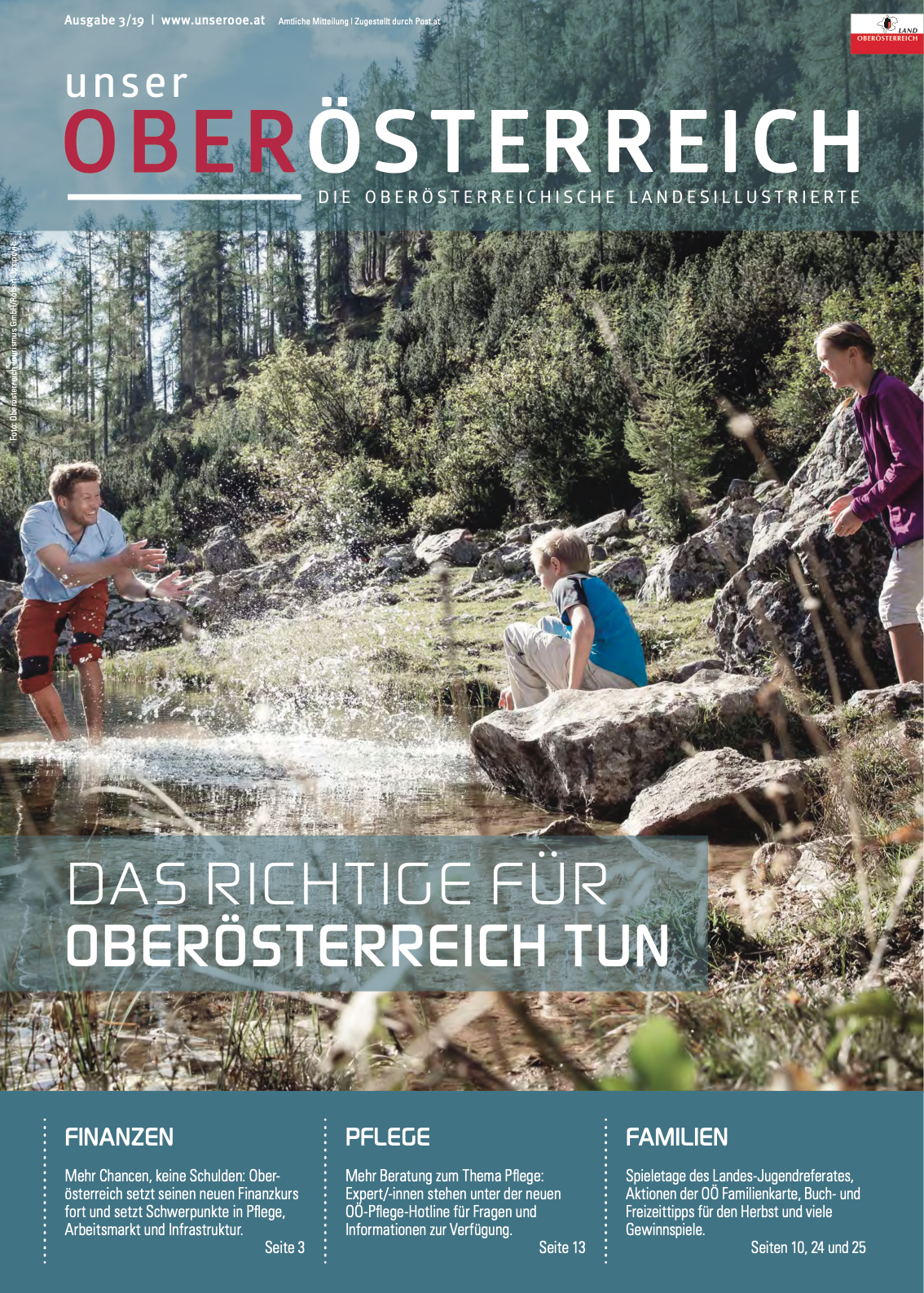 Deckblatt der aktuellen Ausgabe von Unser Oberösterreich Deckblatt der aktuellen Ausgabe von Unser Oberösterreich