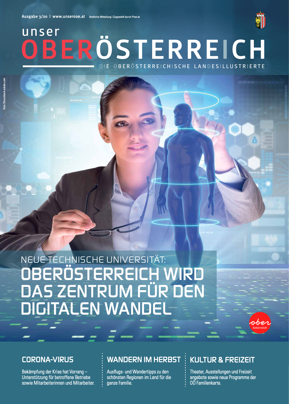 Deckblatt der aktuellen Ausgabe von Unser Oberösterreich Deckblatt der aktuellen Ausgabe von Unser Oberösterreich