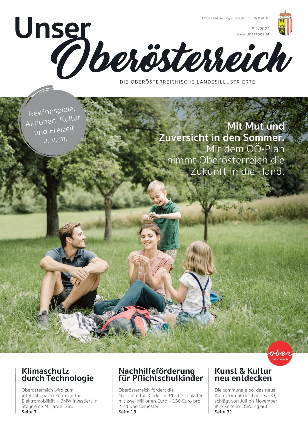 Deckblatt der aktuellen Ausgabe von Unser Oberösterreich